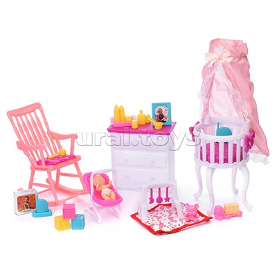 Набор мебели для кукол "Детская комната" в коробке