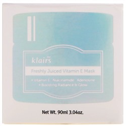 Dear, Klairs, Freshly Juiced, маска с витамином E, 90 мл (3,04 унции)