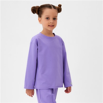Футболка детская с длинным рукавом KAFTAN, размер 30 (98-104 см), сиреневая