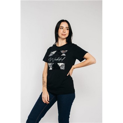 Футболка женская 53280 (Черный)