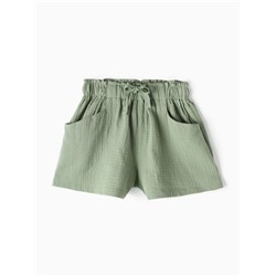 Шорты из муслина для девочек KAFTAN, рост 152 см, зелёные