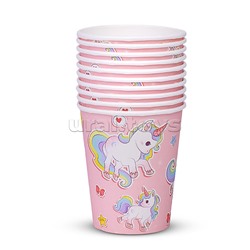 Набор посуды одноразовой "Мечта единорога" стаканы (10 шт)