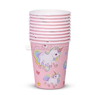Набор посуды одноразовой "Мечта единорога" стаканы (10 шт)