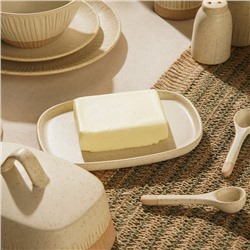 Маслёнка SL Home «Виенто», 18.5×13×10.5 см, керамика, бежевая