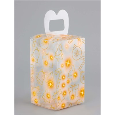 Коробка подарочная новогодняя складная ПВХ «Загадай желание» 12×7×7 см