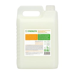 Крем-мыло жидкое SYNERGETIC «Овсяное молочко и хлопок», биоразлагаемое, для мытья рук и тела, 5 л