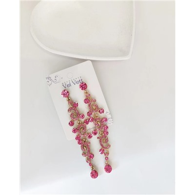 Вечерние серьги с чешскими стразами