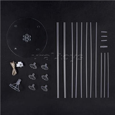 Стойка для шаров Фонтан, 7 насадок, с подсветкой, 0,7 м, Разноцветный, 1 шт.