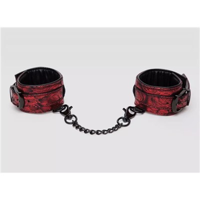 Красно-черные наручники Reversible Faux Leather Wrist Cuffs