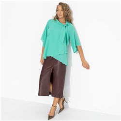 Блуза с эффектом многослойности, Невероятная красотка (мятная)