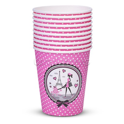 Набор посуды одноразовой "Париж" стаканы (10 шт)