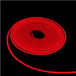 Гибкий неон Luazon Lighting 6×12 мм, IP65, 5 м, SMD2835, 120 LED/м, 12 В, свечение красное