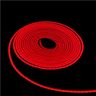 Гибкий неон Luazon Lighting 6×12 мм, IP65, 5 м, SMD2835, 120 LED/м, 12 В, свечение красное