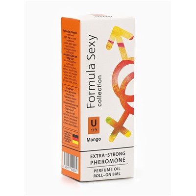 Парфюмерное масло женское с феромонами Formula Sexy Collection Mango U119, 8 мл (по мотивам Mango Skin (Vilhelm Parfumerie)
