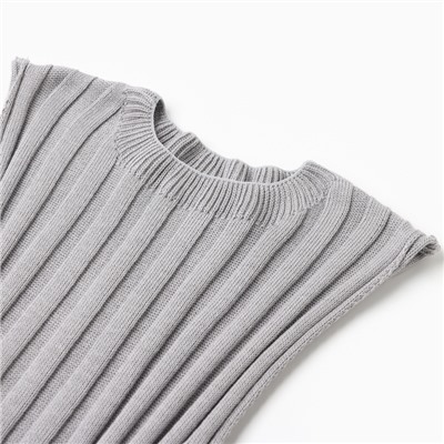 Платье вязаное миди женское MINAKU: Knitwear collection, серое, размер 48