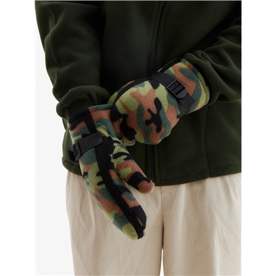 Варежки флисовые зимние мужские, размер 25 см, хаки