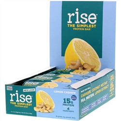 Rise Bar, THE SIMPLEST PROTEIN BAR, Lemon Cashew, 12 Bars, 2.1 oz (60 g) Each