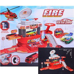 Парковка "Автомойка" в коробке (красный)