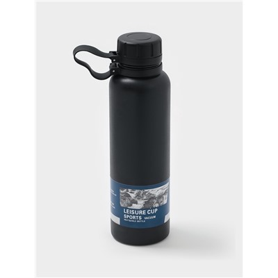 Термос 1 л «Мастер К», с ситечком, сохраняет тепло до 8 ч, нержавеющая сталь, черный