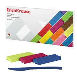 Пластилин ErichKrause «Классический», 24 цвета, 384 г, в картонной упаковке