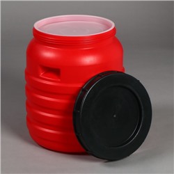 Бочка пищевая, 45 л, горловина 29 см, пластиковая, с крышкой, МИКС