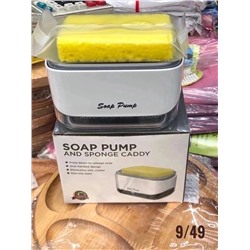 Диспенсер кухонный для моющего средства с губкой для мытья посуды #22980085