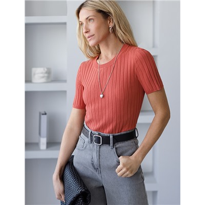 Джемпер тонкой вязки из вискозы с нейлоном