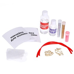 УЦЕНКА Набор для опытов, украшения из эпоксидной смолы, «Олень и колокольчики»