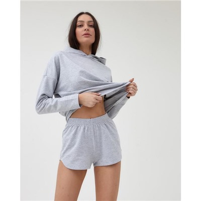 Костюм женский (толстовка, шорты) MIST, размер 48-50, серый