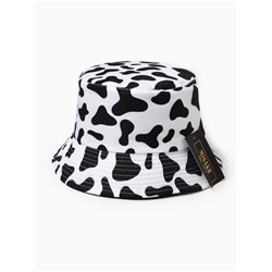 Панама женская двусторонняя MINAKU, белый, чёрная, размер 58