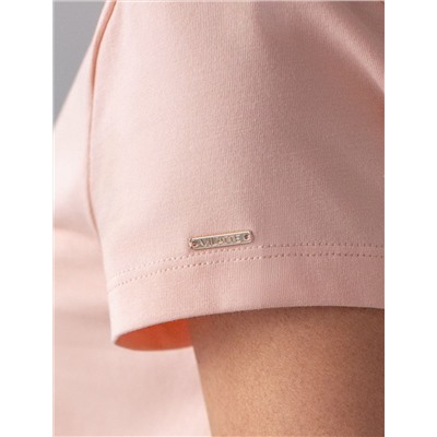 Базовая футболка полуприлегающая из премиального хлопка с эластаном