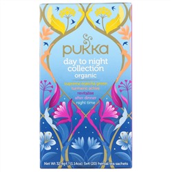Pukka Herbs, Коллекция органических чаев «Day to Night», 20 пакетиков с травяным чаем, 32,4 г
