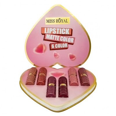 Набор губных помад Miss Royal 6 в 1