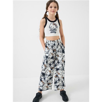 Комплект трикотажный для девочек: топ, брюки