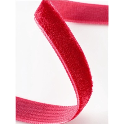 Лента бархатная, 10 мм, 18±1 м, красная №40