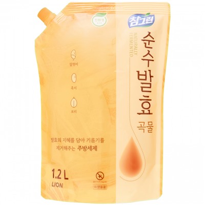 LION CHARM Green Средство для мытья посуды, овощей и фруктов (5 злаков) 1200 г