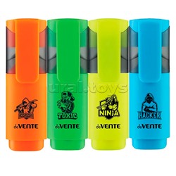 Набор маркеров-выделителей "SuperHero" (04 цв - зеленый, желтый, оранжевый, голубой)