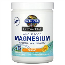 Garden of Life, Dr. Formulated, цельнопищевой магний, порошок, с апельсиновым вкусом, 197,4 г (7 унций)