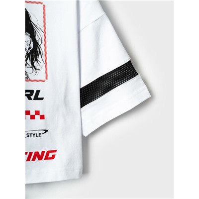 Фуфайка трикотажная для девочек (футболка)