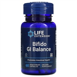 Life Extension, Bifido GI Balance, добавка для поддержки ЖКТ, 60 вегетарианских капсул