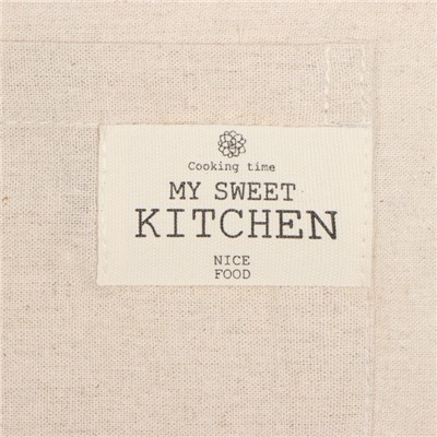 Фартук Этель ECO, цвет молочный, 60×64 ±6 см, 70% хл, 30% лён, 190 г/м²