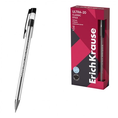 Ручка шариковая L-20 ULTRA черная 0.7мм 13876 ErichKrause