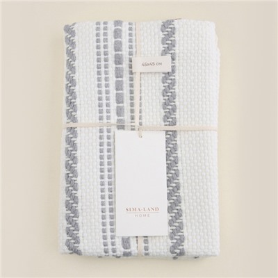 Наволочка декоративная с вышивкой SL Home, 45×45 см, хлопок 100%, серая