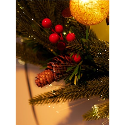 Венок фиброоптический «Новогодний», d=50 см, 8 режимов