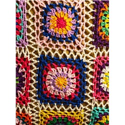 Сумка плетёная из пандана, 30×10×50 см, разноцветная
