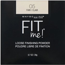Maybelline, Fit Me, рассыпчатая финишная пудра, оттенок 05 «Светлый», 20 г