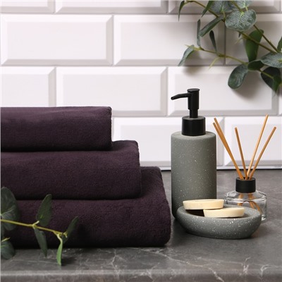 Полотенце махровое «Этель» Organic Graphite 70×130 см, 100% хлопок, 420 г/м²