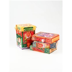 Детский новогодний подарок в виде книги, с интерактивной сказкой, конфетами и волшебным сюрпризом для ухода и творчества