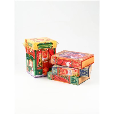 Детский новогодний подарок в виде книги, с интерактивной сказкой, конфетами и волшебным сюрпризом для ухода и творчества