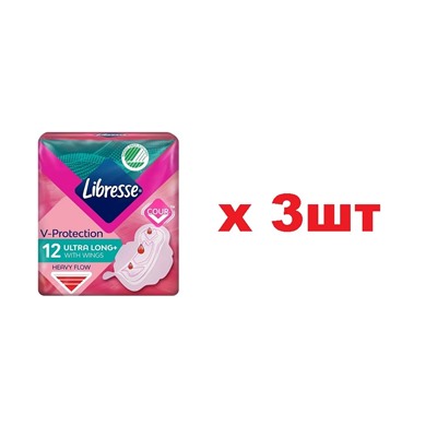 Libresse V-Protection Ultra Long Прокладки 12шт 3шт